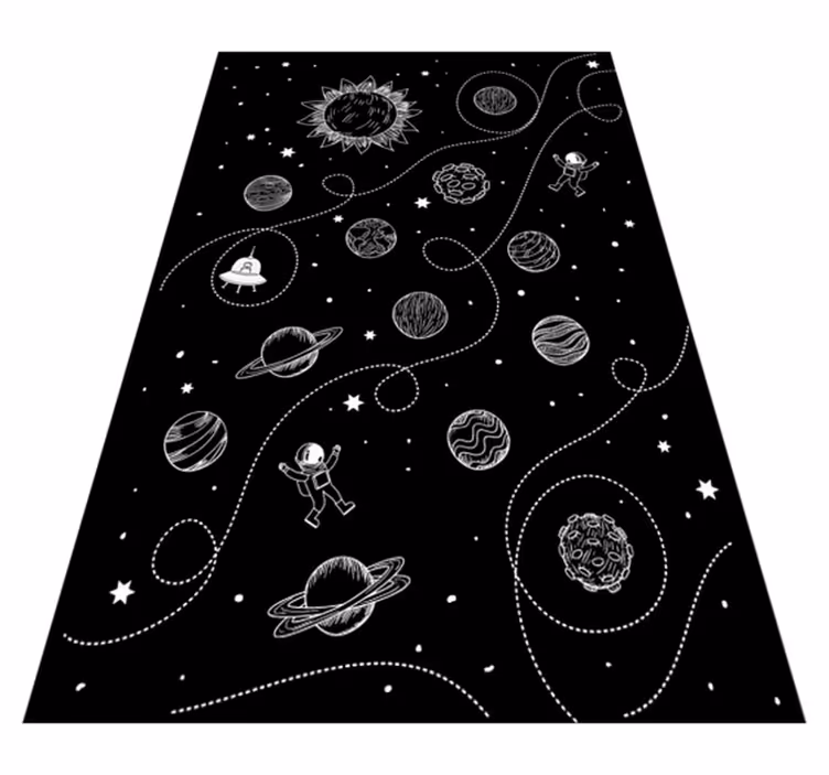 Alfombra vinílica juegos tema de exploración espacial - TenVinilo