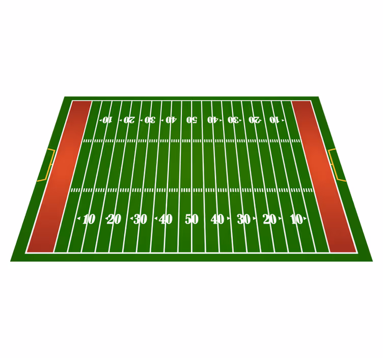 Alfombra vinílica campo de fútbol americano - TenVinilo