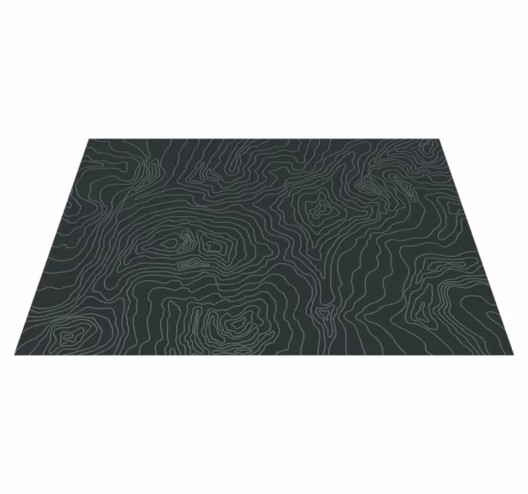 Alfombra vinílica textura estética del mapa de contorno - TenVinilo