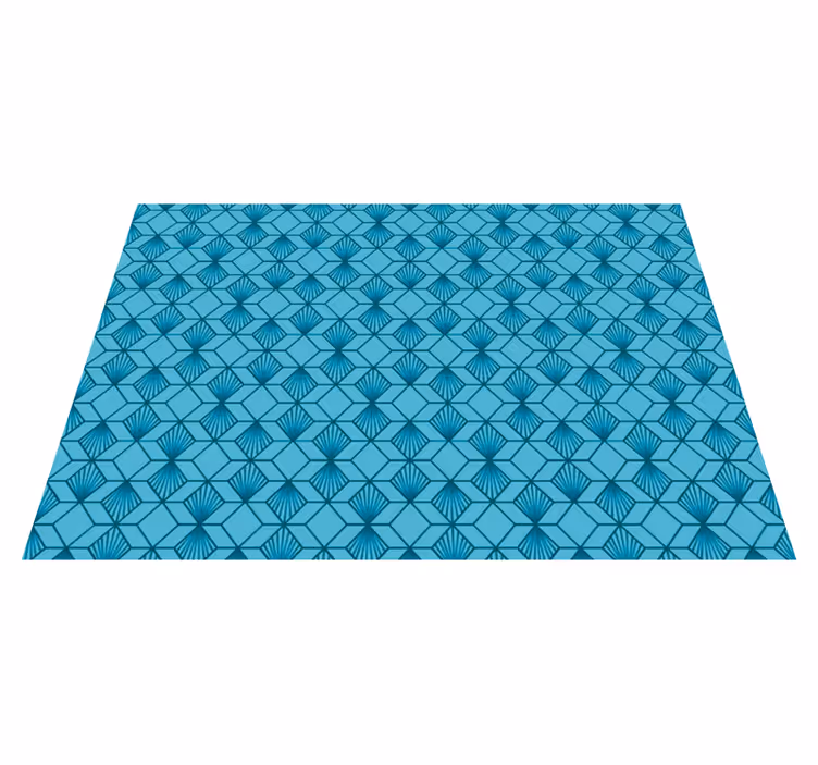 Alfombra vinílica geométrica diseño de patrones - TenVinilo