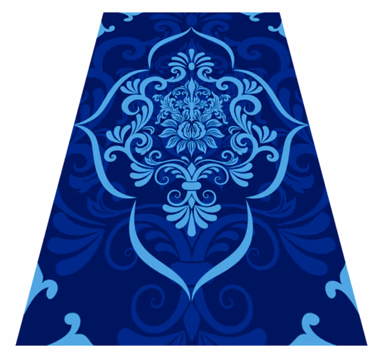 Alfombras de vinilo vintage mandala azul  - TenVinilo