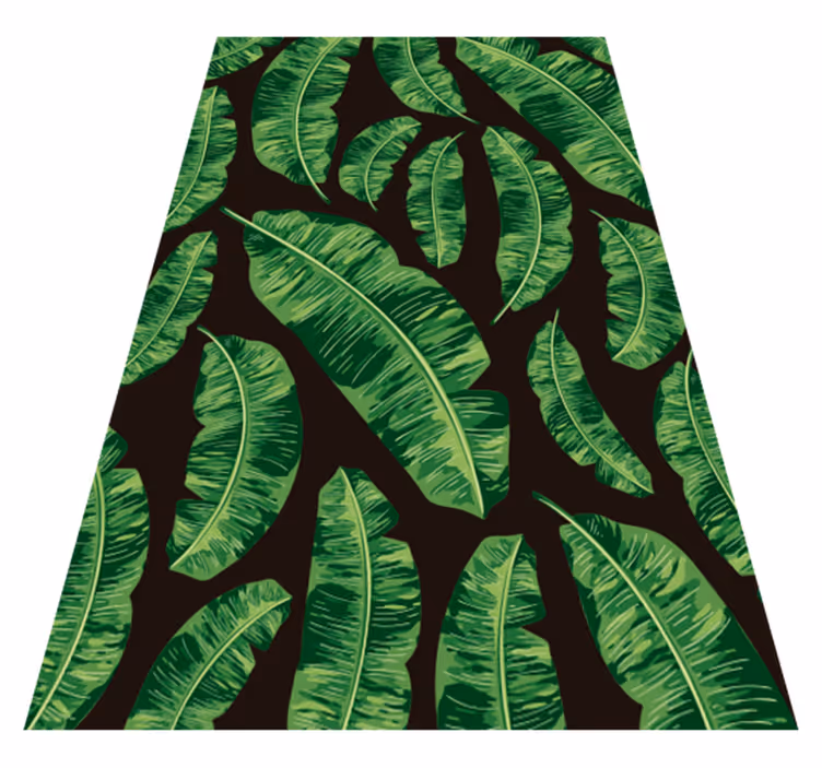 Alfombra vinílica naturaleza estampado de hojas verdes - TenVinilo