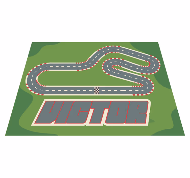 Alfombra vinílica personalizable carrera personalizada - TenVinilo