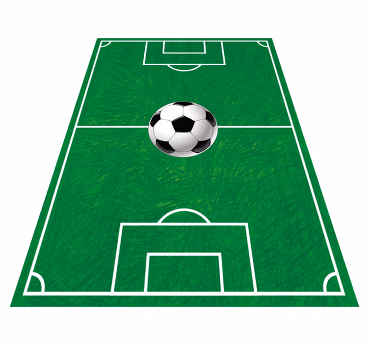 Alfombra vinílica juegos gráficos del campo de fútbol - TenVinilo