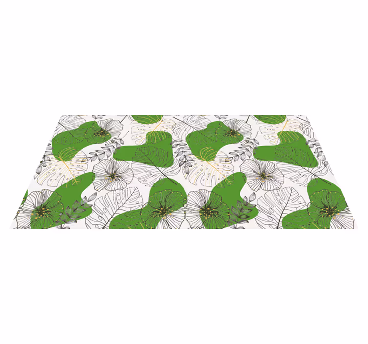 Alfombra vinílica flores monstruo tropical - TenVinilo