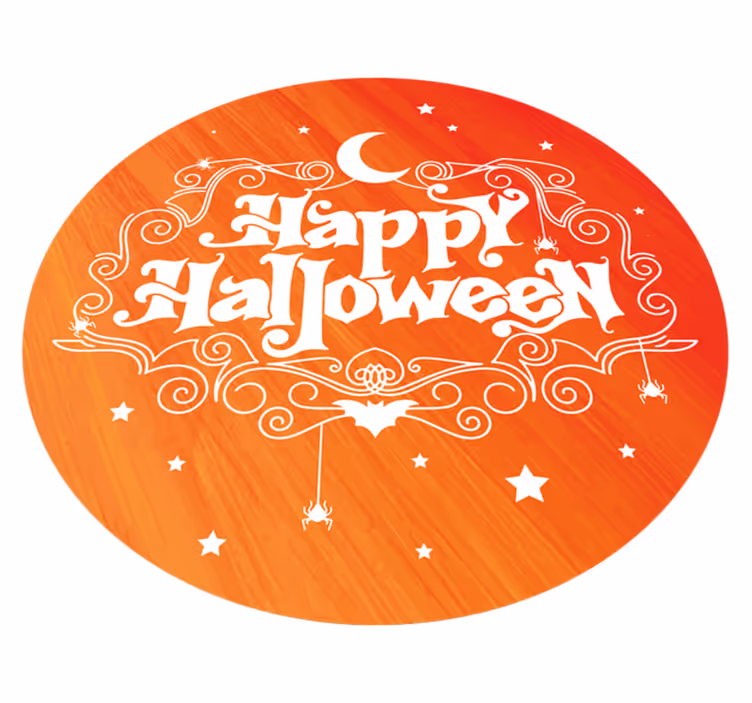 Alfombra vinílica halloween festividad circular - TenVinilo