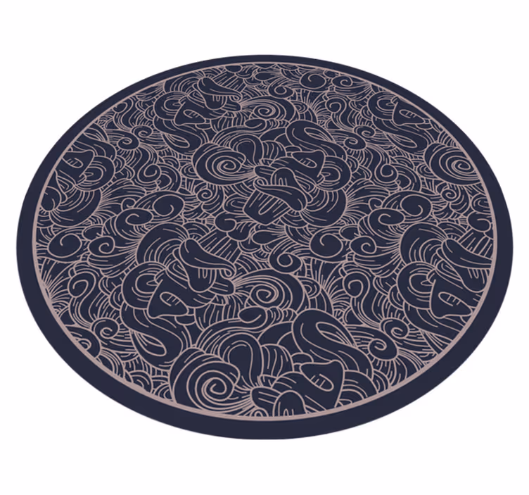 Alfombra vinílica mandala motivo de remolino de mandala - TenVinilo