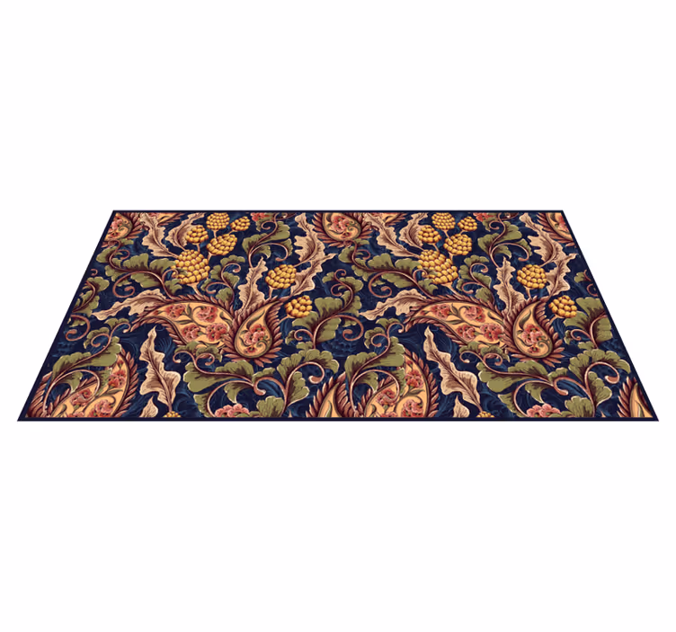 Alfombra de vinilo para habitación floral paisley - TenVinilo