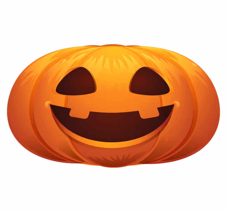 Alfombra vinilo forma Calabaza para alfombra de halloween - TenVinilo