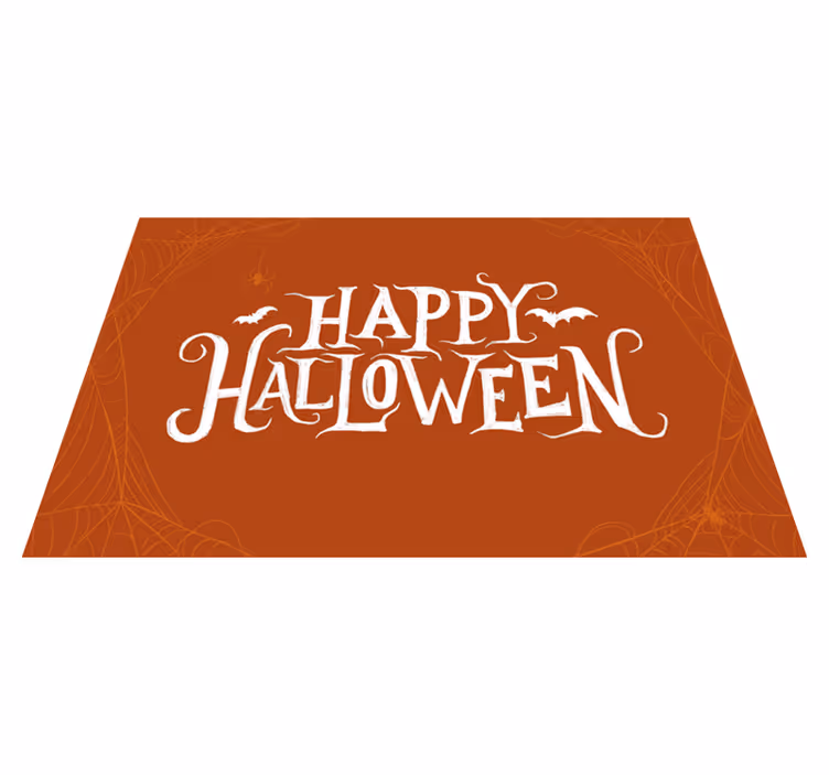 Alfombra vinílica Halloween mensaje festivo de halloween - TenVinilo