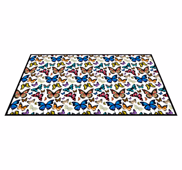 Alfombra vinílica de animales colección de mariposas - TenVinilo