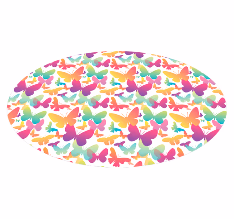 Alfombra vinílica de animales conjunto de mariposas - TenVinilo