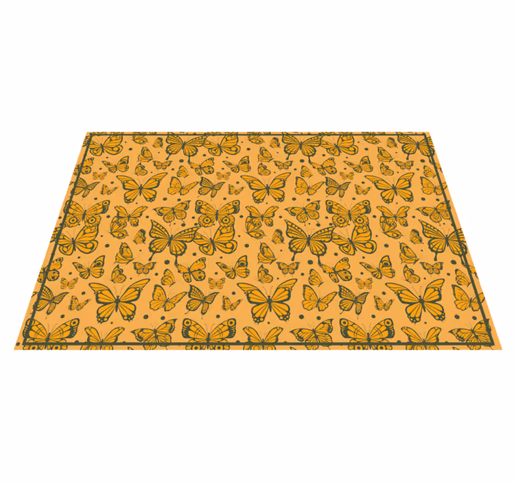 Alfombra vinílica de animales delicia de mariposa - TenVinilo