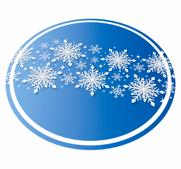 Alfombra vinílica navidad copos de nieve de invierno - TenVinilo