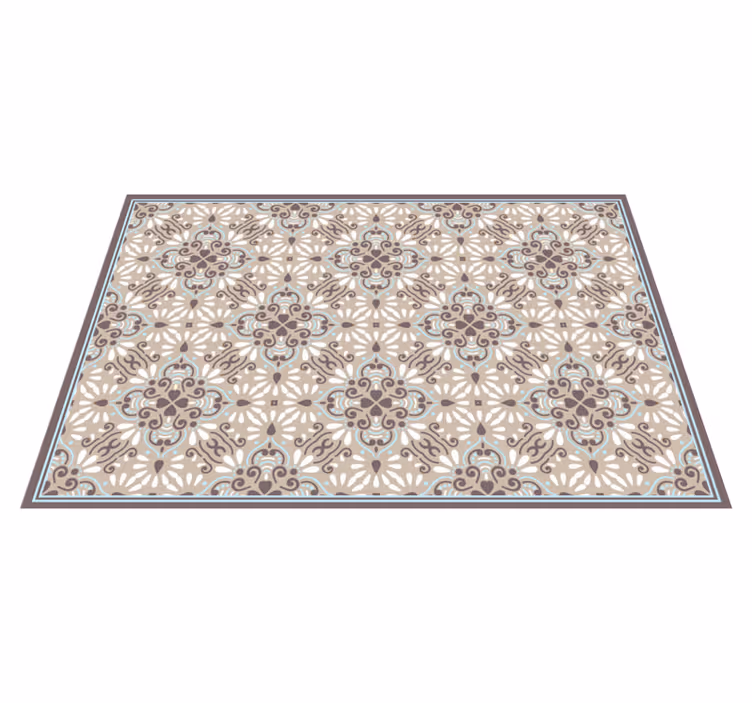 Alfombra vinílica hidráulica diseño estampado adornado - TenVinilo