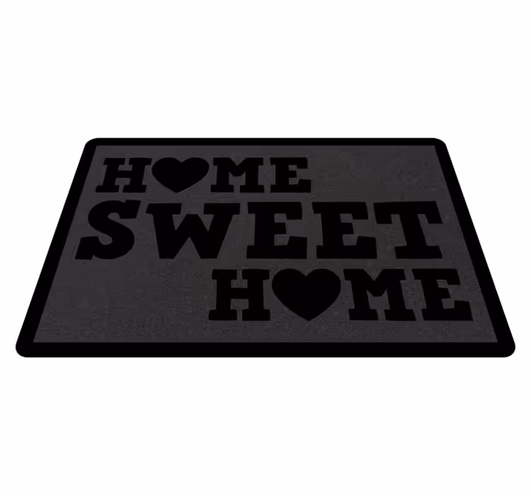 Alfombra vinílica frase hogar dulce hogar - TenVinilo