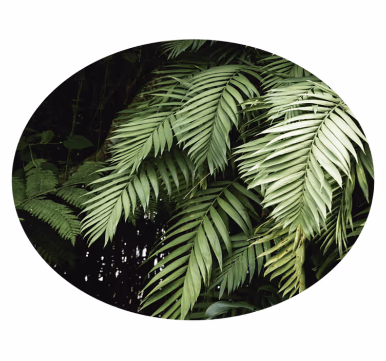 Alfombra vinílica dormitorio Plantas de la selva - TenVinilo