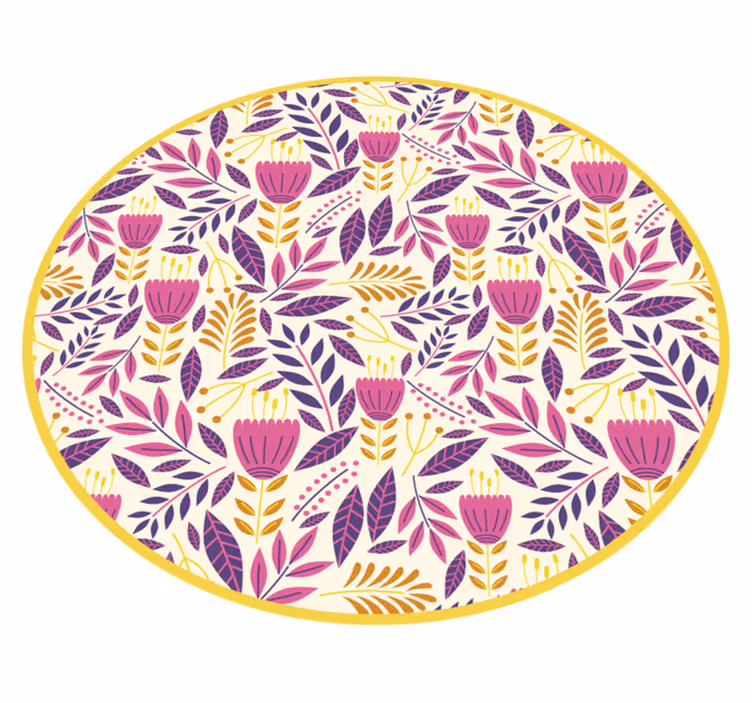 Alfombra vinílica dormitorio Flores de colores brillantes - TenVinilo
