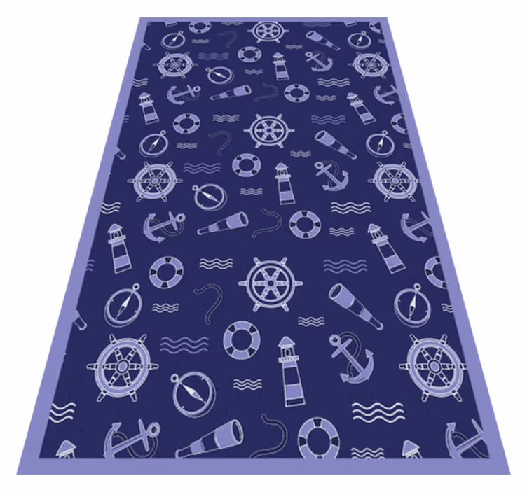 Alfombra vinílica salón motivo náutico - TenVinilo