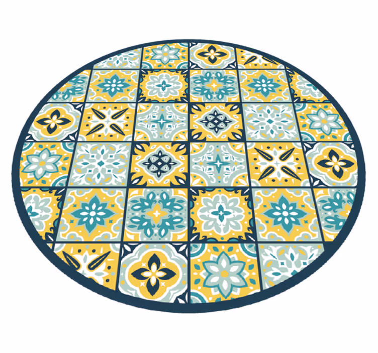 Alfombras de vinilo de azulejos circular - TenVinilo