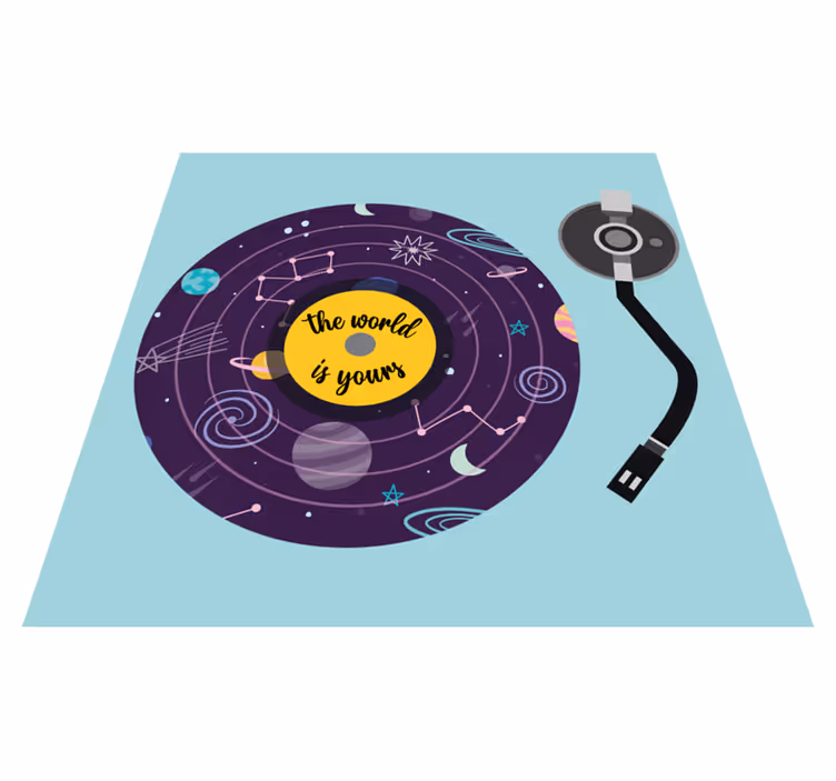 Alfombra vinílica infantil tema de exploración mundial - TenVinilo