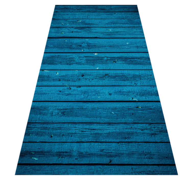 Alfombra vinílica textura madera Madera azul - TenVinilo