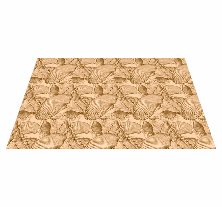 Alfombra vinílica de animales patrón de concha ilustrado - TenVinilo
