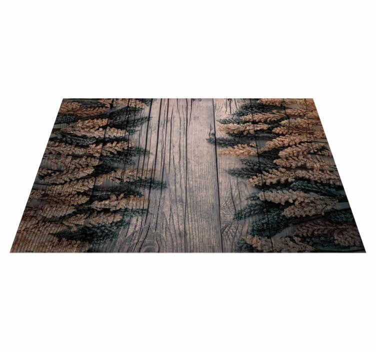 Alfombra vinílica imitación madera contraste texturizado - TenVinilo