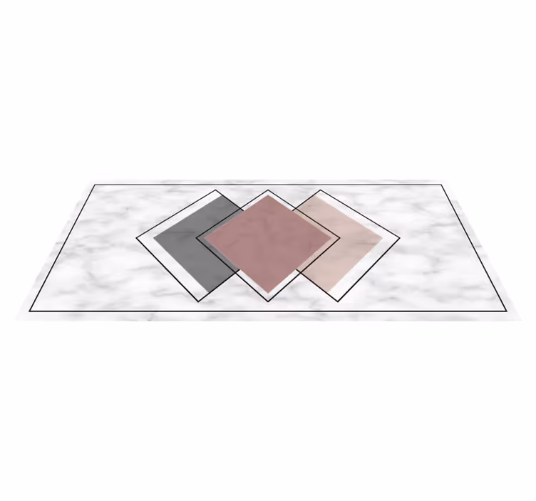Alfombra vinílica imitación mármol geometría de mármol - TenVinilo