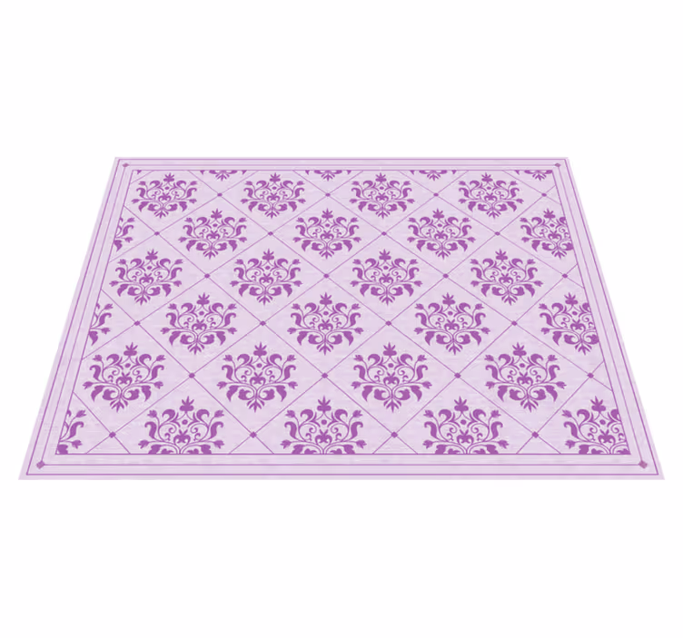 Alfombra vinílica vintage Patrón vintage malva - TenVinilo