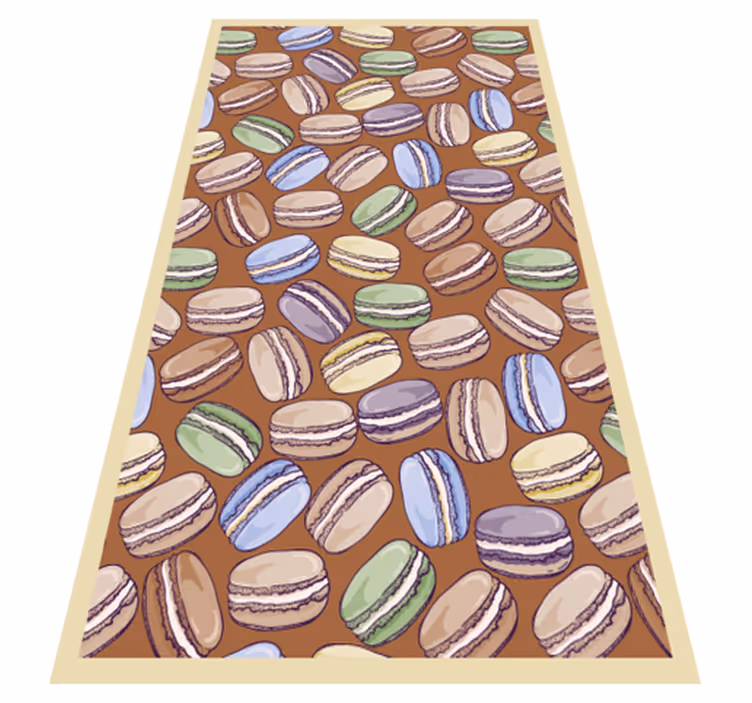 Alfombras vinílicas modernas con macarons - TenVinilo