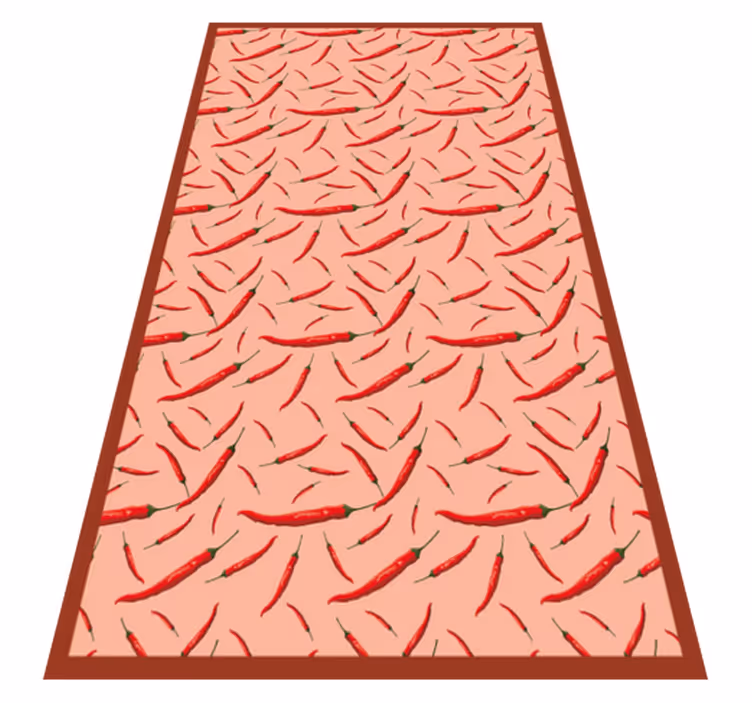 Alfombra vinílica cocina patrón de ají - TenVinilo