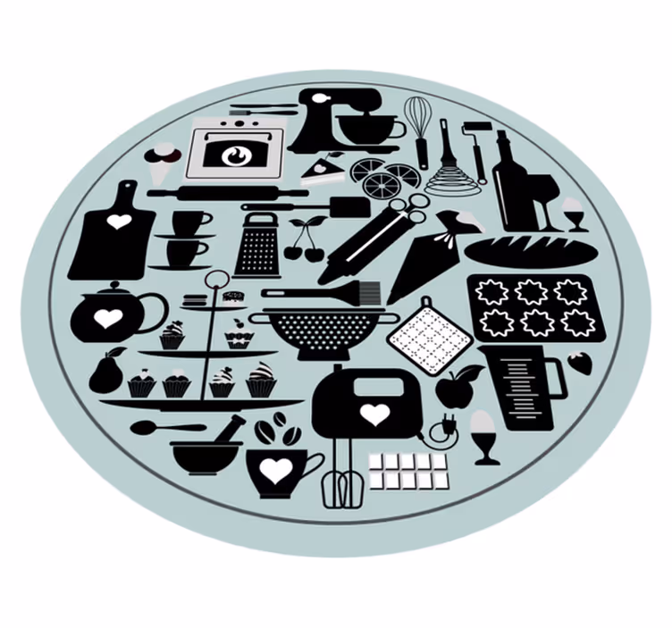 Alfombras vinílicas modernas Elementos de cocina - TenVinilo