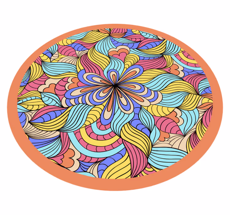 Alfombra vinílica flores hidromasaje floral - TenVinilo