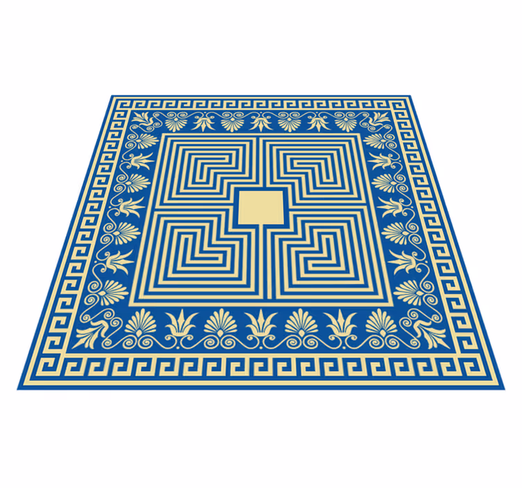 Alfombra vinílica hidráulica mosaico geométrico - TenVinilo