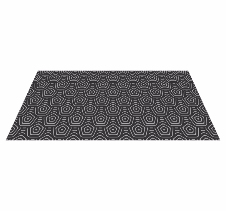Alfombra vinílica geométrica diamantes concéntricos - TenVinilo