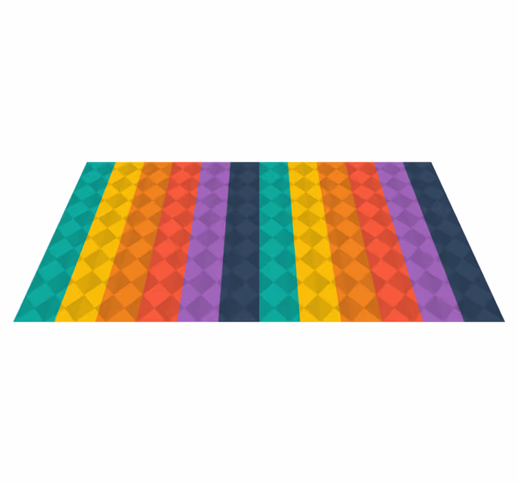 Alfombras vinílicas modernas Diamantes de colores - TenVinilo