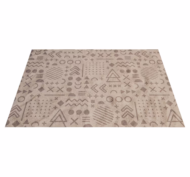 Alfombra vinílica étnica accesorio con estampado étnico - TenVinilo