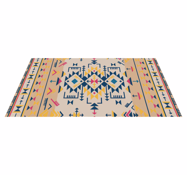 Alfombra vinílica geométrica decoración con patrones - TenVinilo