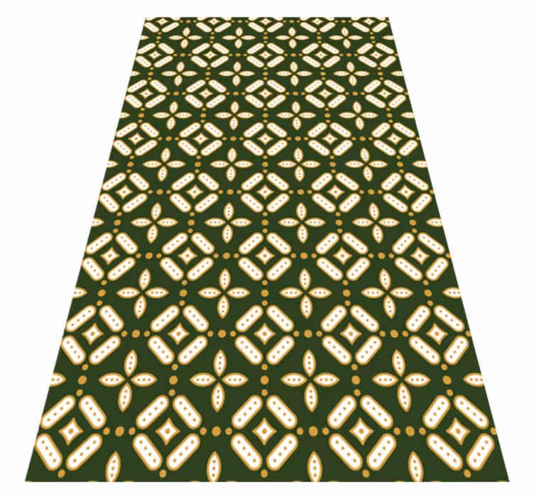 Alfombra vinílica cocina ornamentación geométrica - TenVinilo