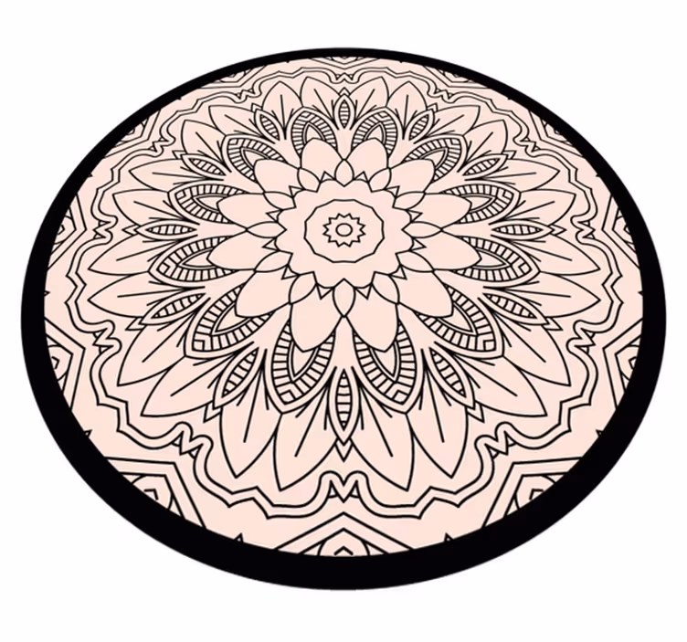 Alfombra vinílica mandala simplicidad mandala - TenVinilo