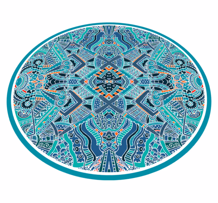 Alfombra vinílica mandala circularidad mandala - TenVinilo