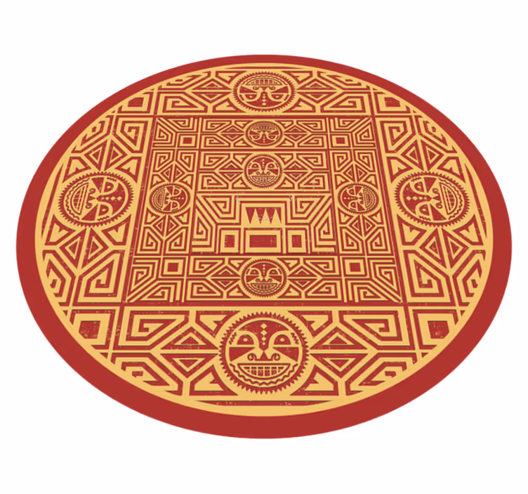 Alfombra vinílica mandala mandalas tribales - TenVinilo