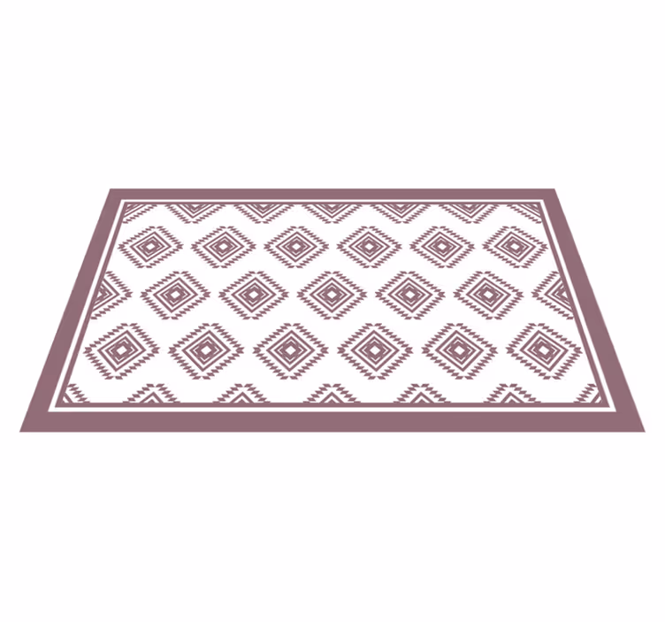 Alfombra de vinilo étnica Patrón de kilim rosa - TenVinilo