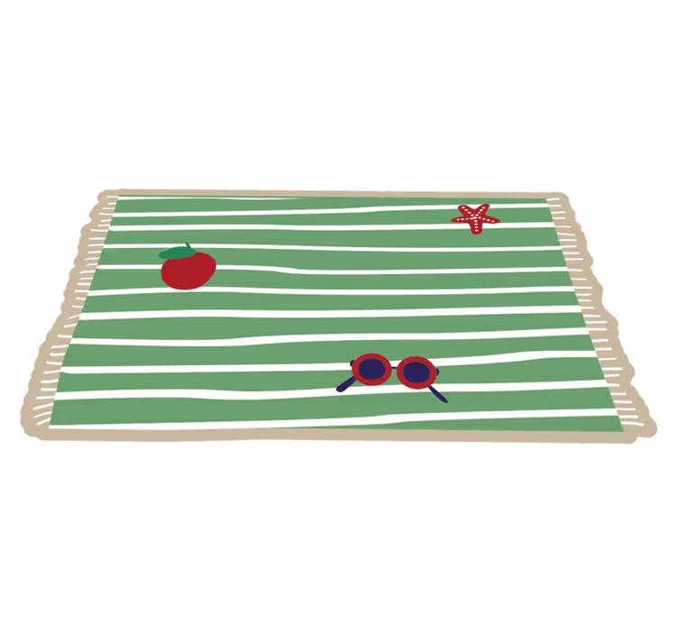 Alfombra vinílica rayas vibraciones de verano - TenVinilo