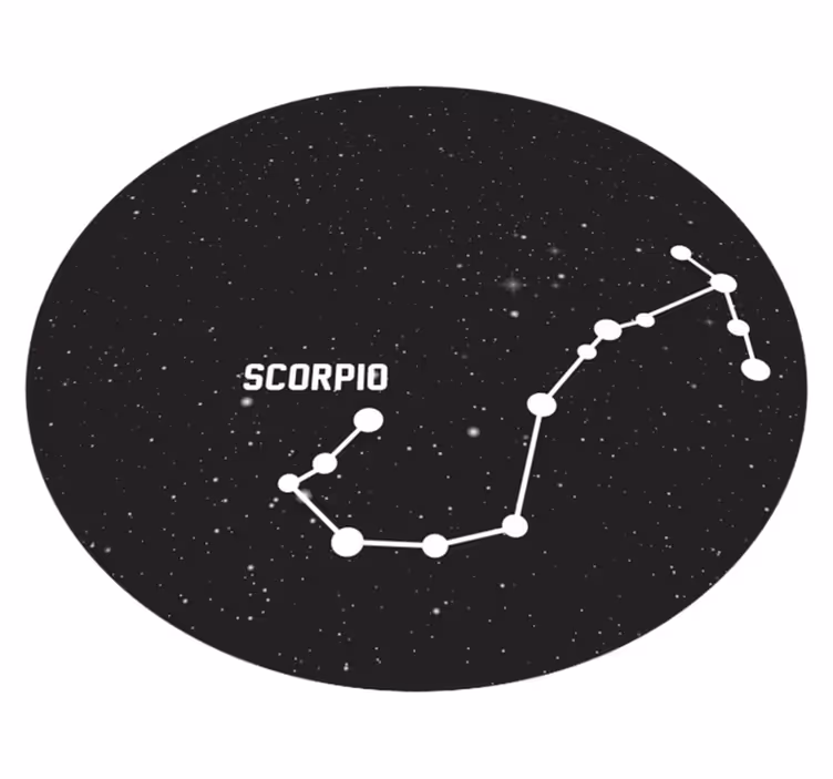 Alfombra vinílica estrellas constelación de escorpio - TenVinilo
