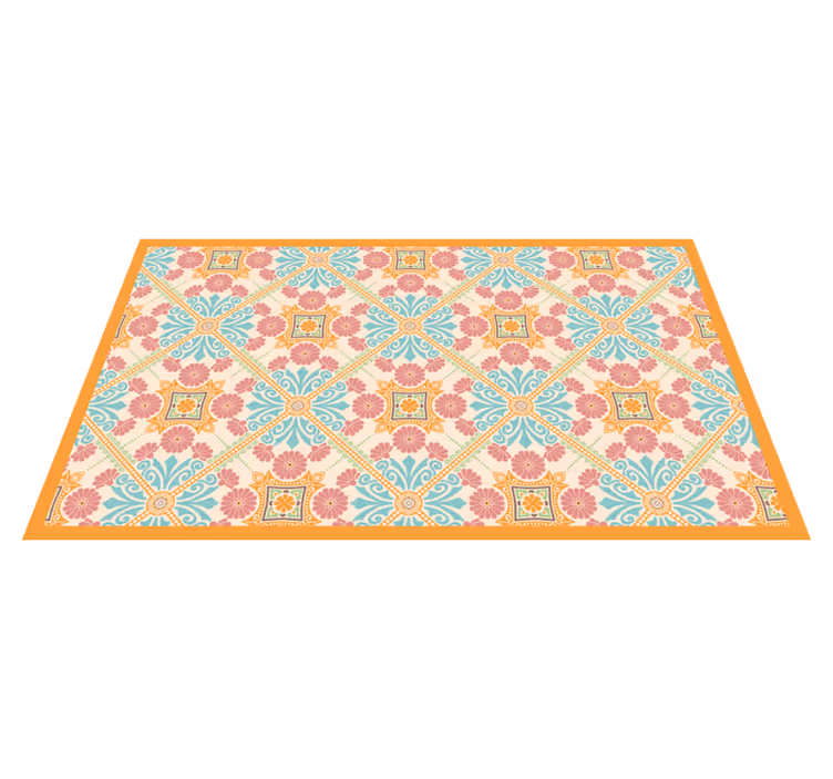 Alfombra de vinilo étnica Estilo marroquí rosa - TenVinilo