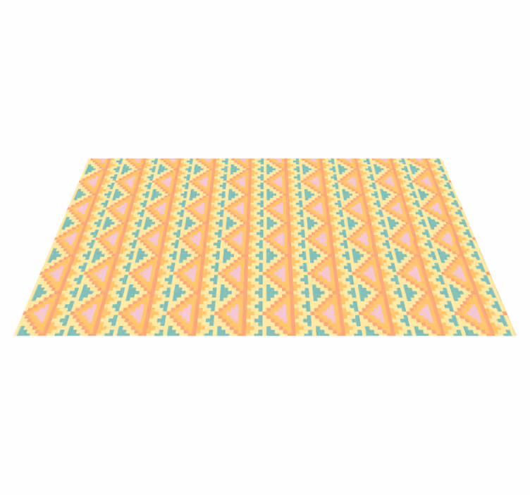 Alfombra vinílica geométrica decorativa tribal - TenVinilo
