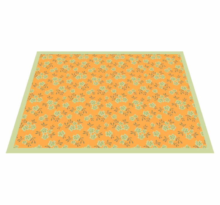 Alfombra vinílica flores superficie con motivos florales - TenVinilo