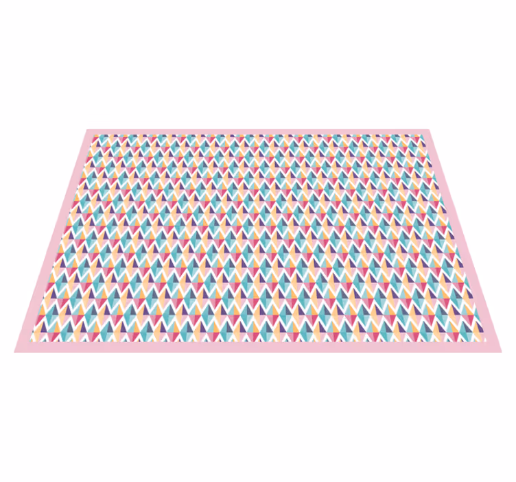 Alfombra vinílica baño corredor con estampado geométrico - TenVinilo